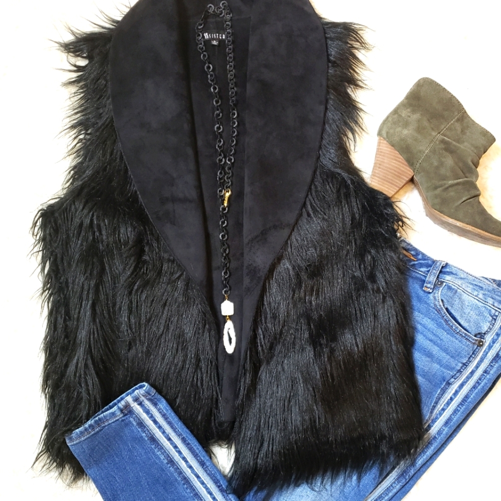 Faux fur vest new with tags